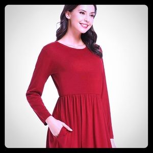 Long Sleeve Pockets. . Midi Empire Waist. Size XL